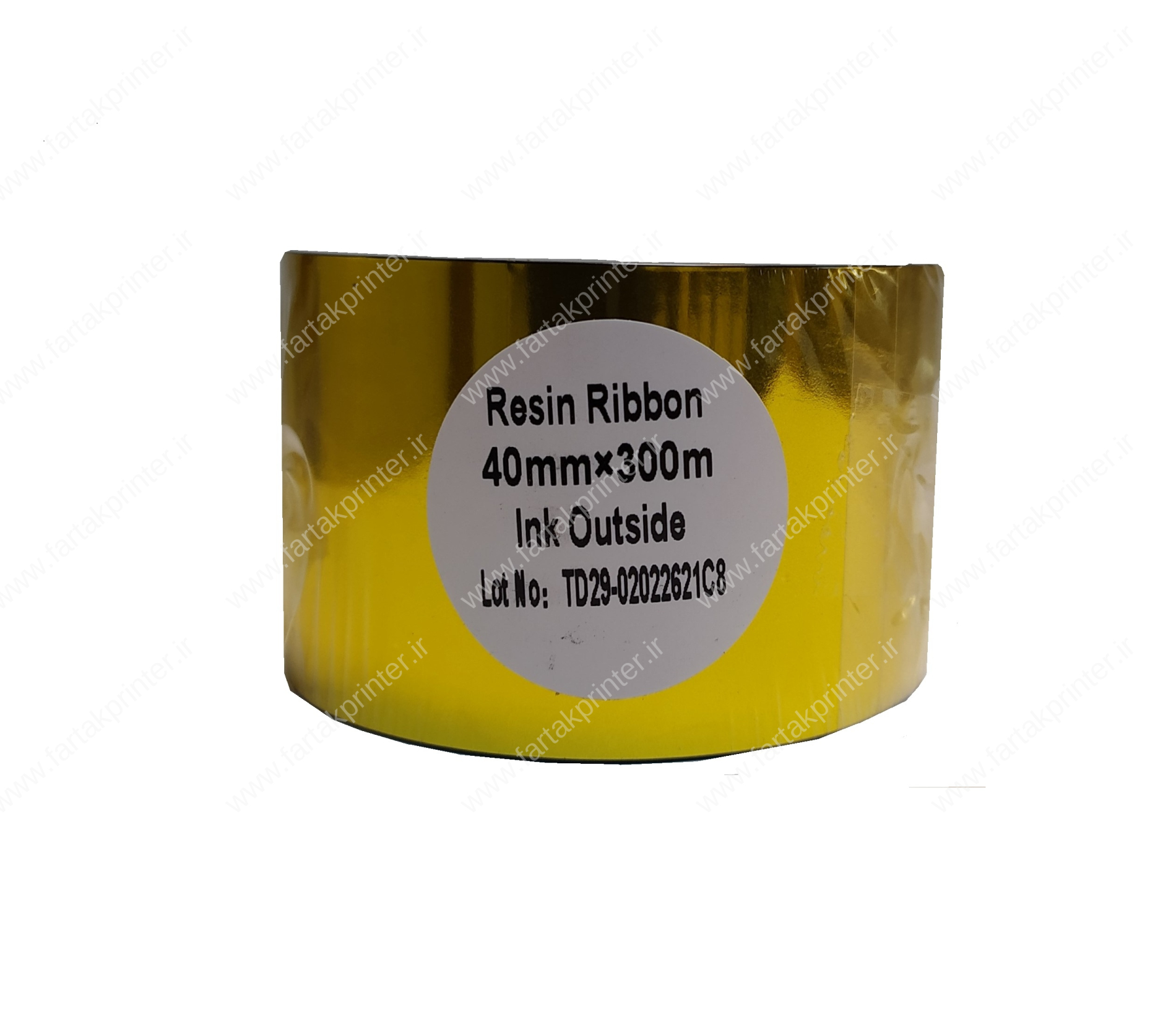 ریبون وکس رزین Wax Resin Ribbon 40x300 دارای ابعاد 4 سانتی متر طول و در حالت از رول خارج شده 300 متر است.